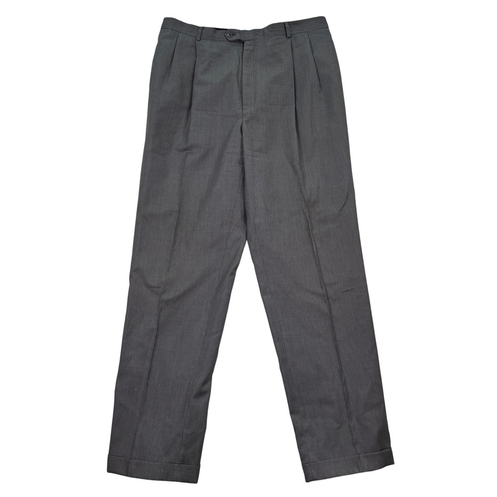 Jos A Bank Signature Collection Mens 48XL Gray Pinstripe Wool Silk Suit 38x36 - Picture 12 of 16